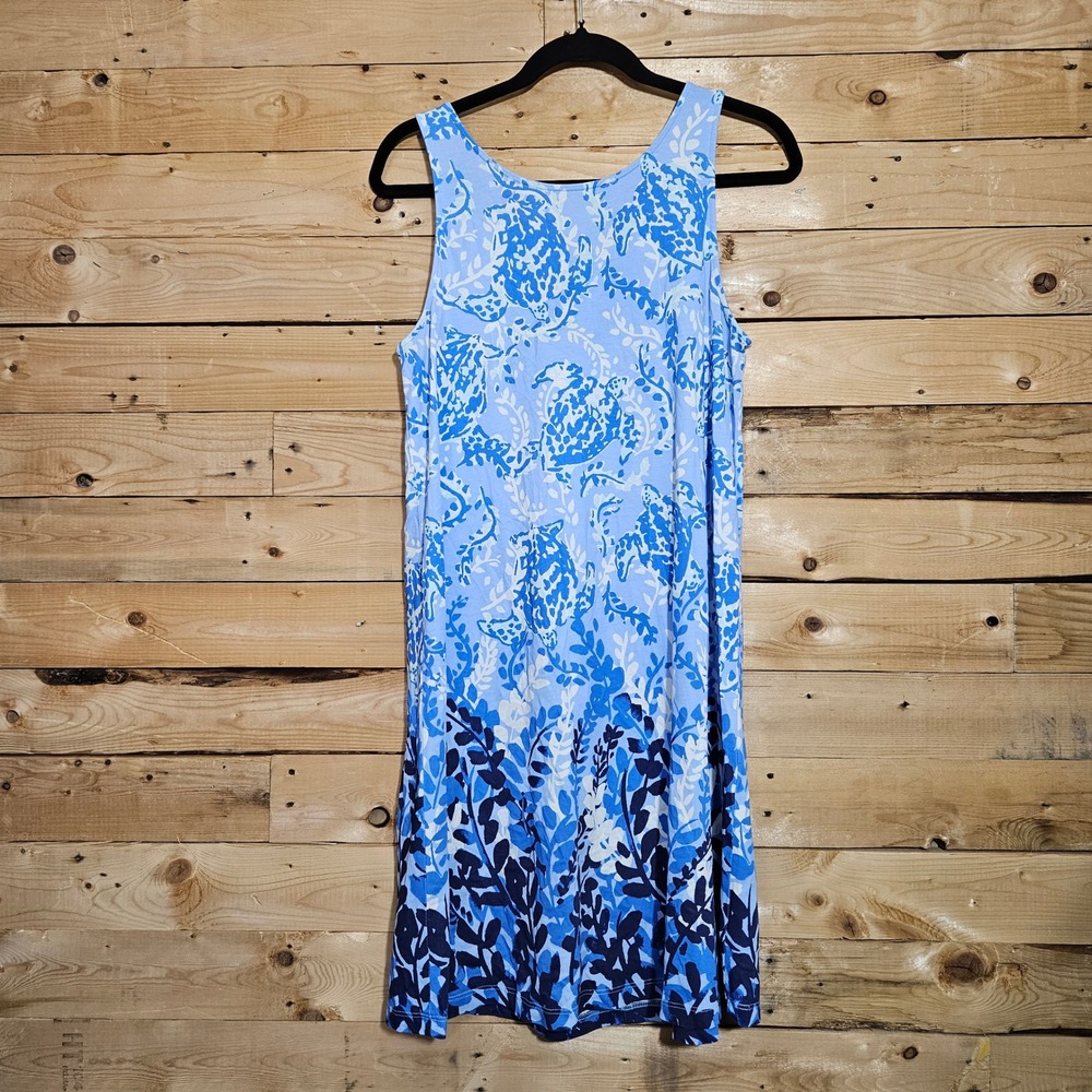 Lilly Pulitzer Kristen Dress Womens Medium Blue Peri Turtley Awesome